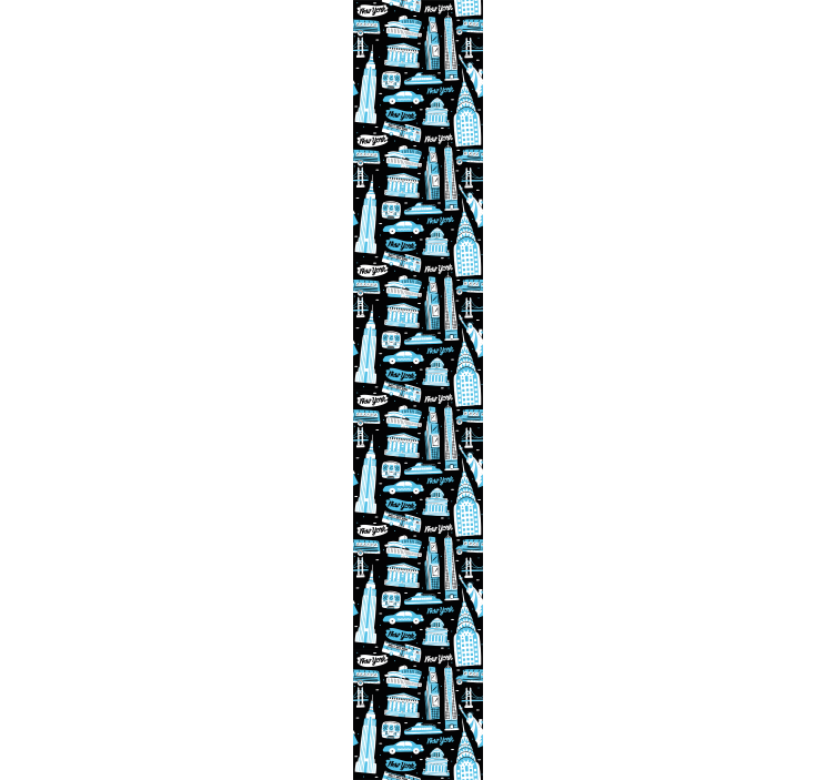 墙纸 纽约壁纸 城市图标拼贴 - TenStickers