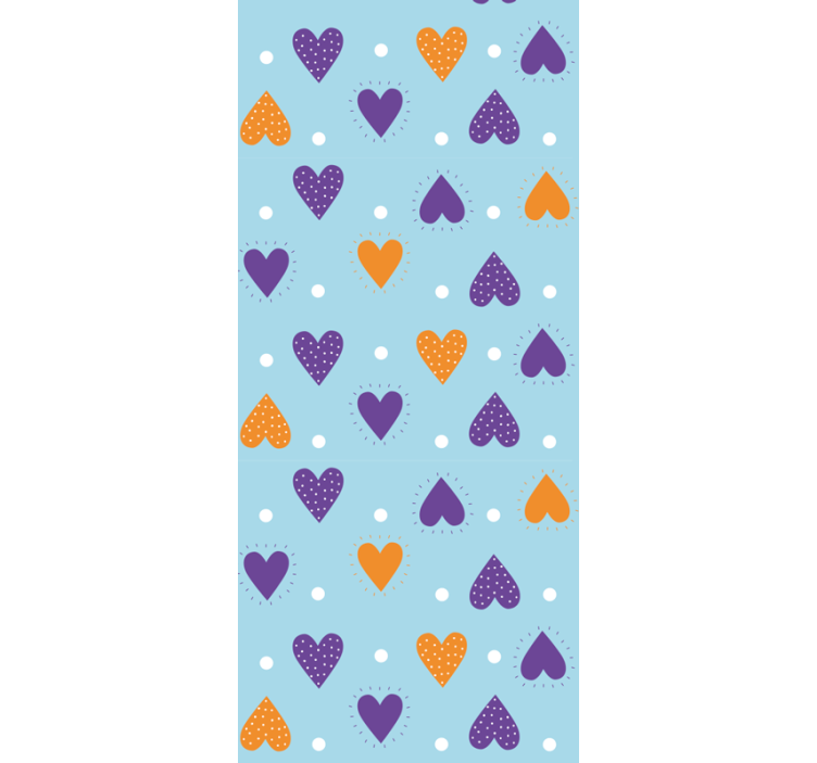 卧室墙纸装饰 心形雨滴 - TenStickers