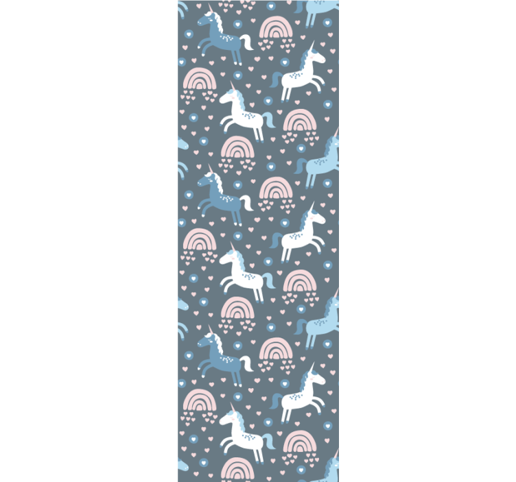 墙纸 动物壁纸 长颈鹿彩虹图案 - TenStickers