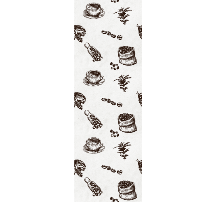 墙纸 艺术 咖啡因图案 - TenStickers