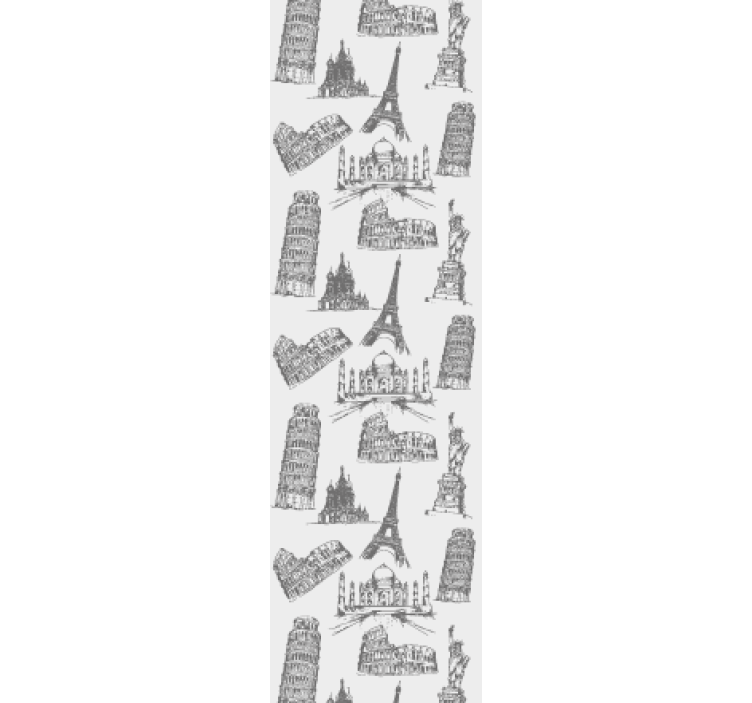 城市和乡村壁纸 最著名的纪念碑图案 - TenStickers