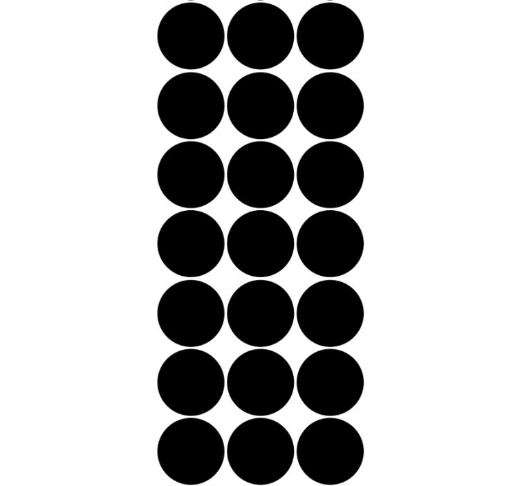 墙纸 圆点 时尚黑色圆形图案 - TenStickers