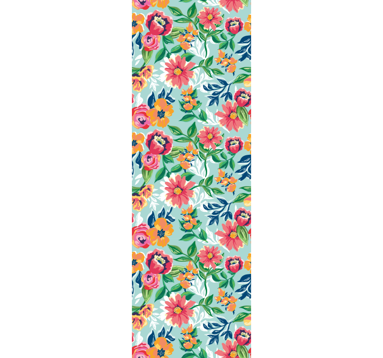 多彩的野生花纹花卉壁纸 - TenStickers