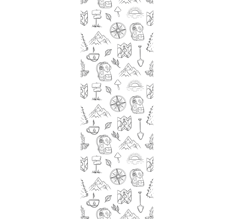 墙纸 现代 户外探险素描 - TenStickers