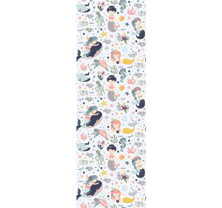 幼儿园墙纸 美人鱼水生朋友 - TenStickers