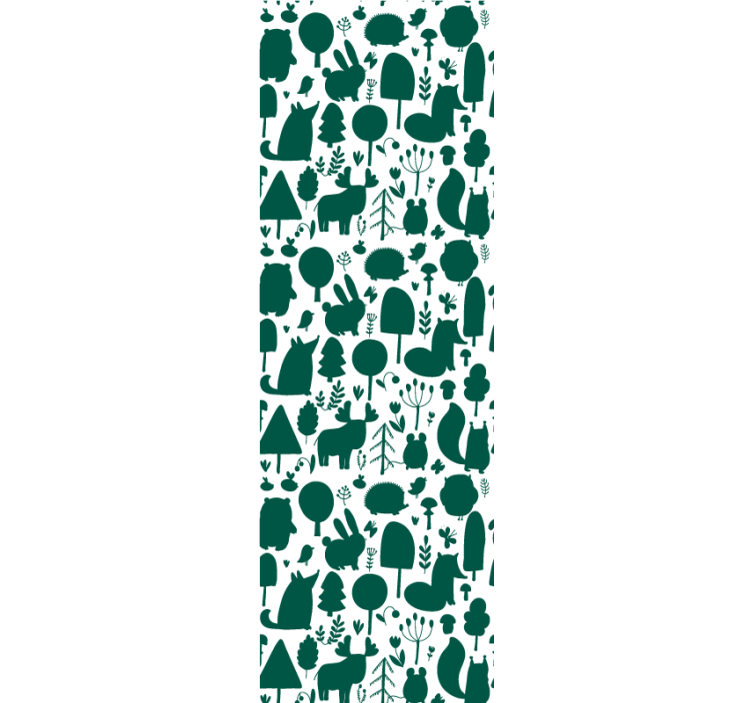 墙纸 性质 森林动物剪影 - TenStickers