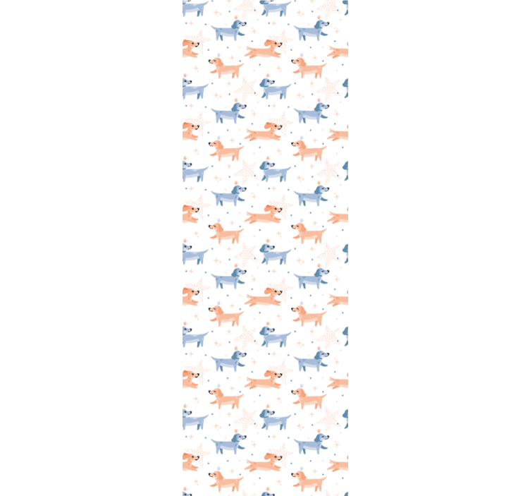 幼儿园墙纸 顽皮的小狗主题 - TenStickers