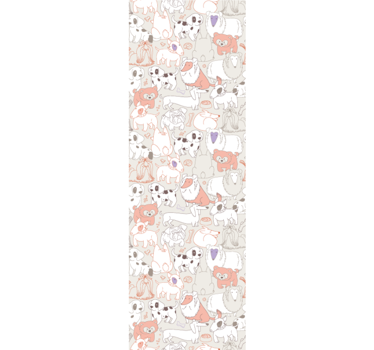 墙纸 动物壁纸 顽皮的小狗壁画 - TenStickers