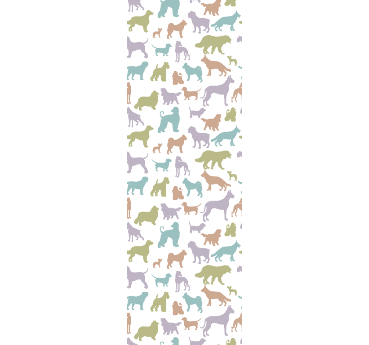 墙纸狗展现五彩斑斓的剪影 - TenStickers