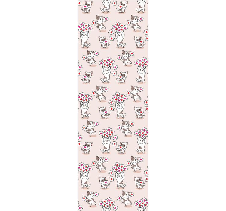 墙纸 猫 顽皮的猫图案 - TenStickers
