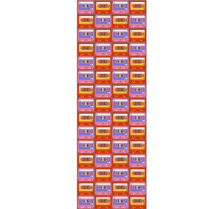 墙纸 艺术 复古盒式磁带阵列 - TenStickers