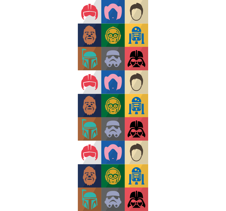 墙纸 艺术 标志性角色网格 - TenStickers