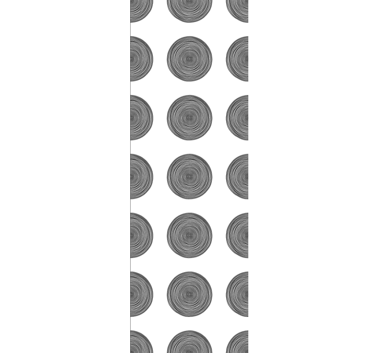 壁纸纹理呈现圆形木纹图案 - TenStickers