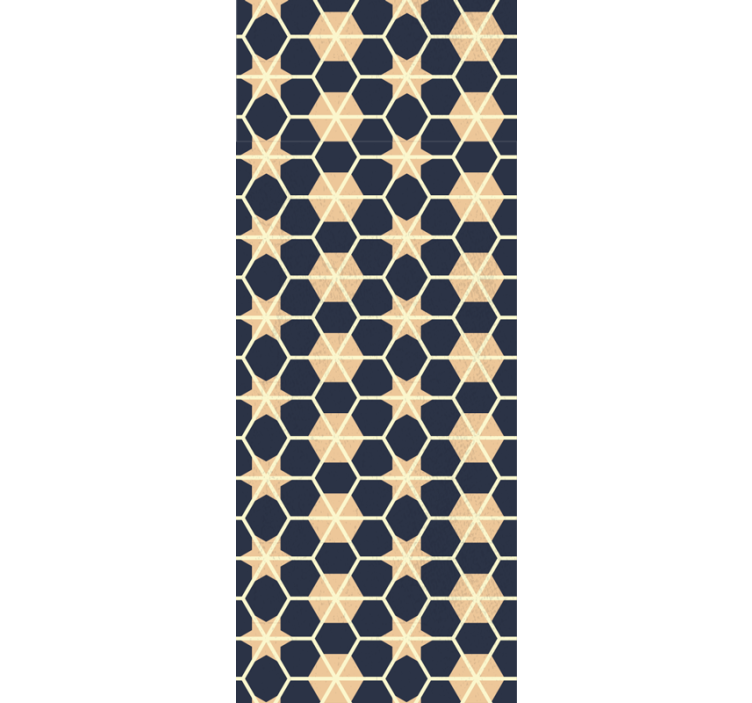 客厅墙纸六角星形图案 - TenStickers