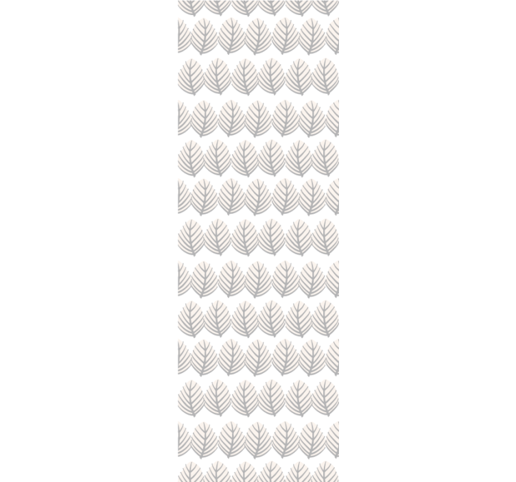 墙纸 树叶 简约灰色图案 - TenStickers