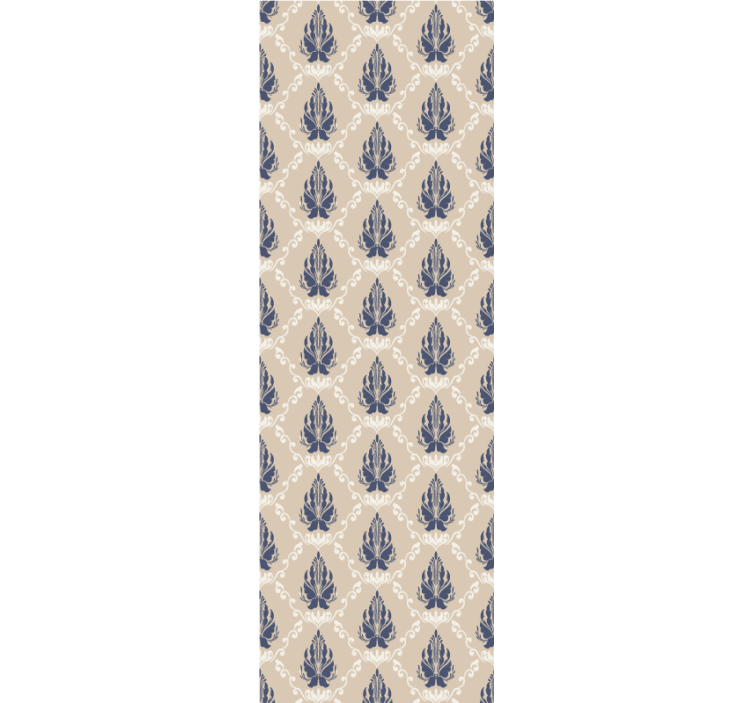 墙纸 巴洛克式 叶片花卉图案 - TenStickers