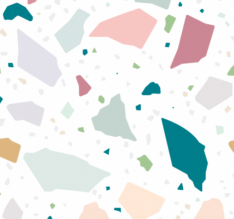 墙纸厨房色彩斑斓的几何水磨石 - TenStickers