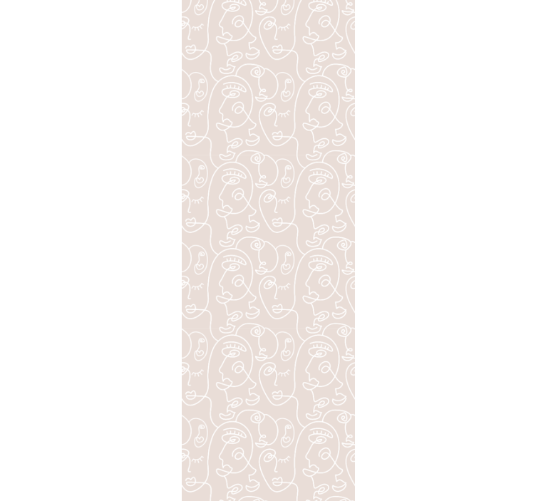 墙纸 艺术 抽象面孔图案 - TenStickers