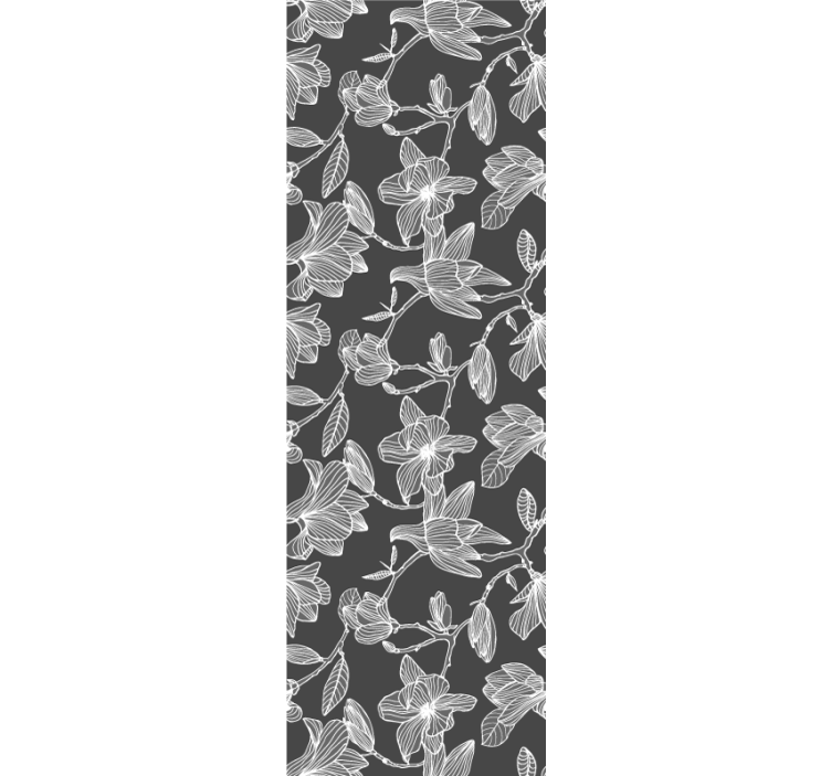 墙纸花卉棕色花卉组合 - TenStickers