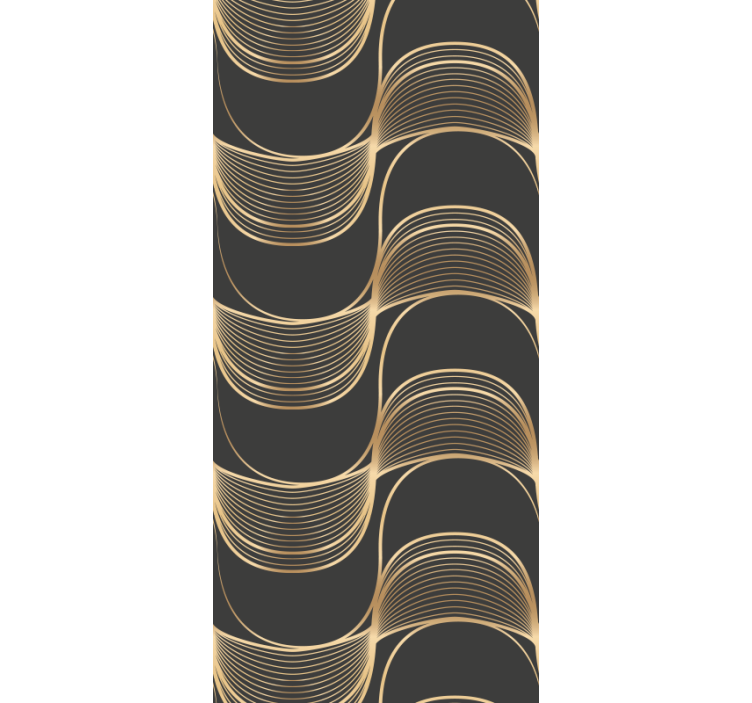 墙纸 几何 优雅线条图案 - TenStickers