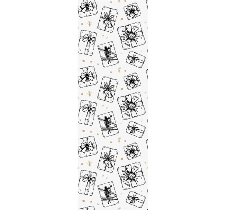墙纸 圣诞 礼物蝴蝶结图案 - TenStickers