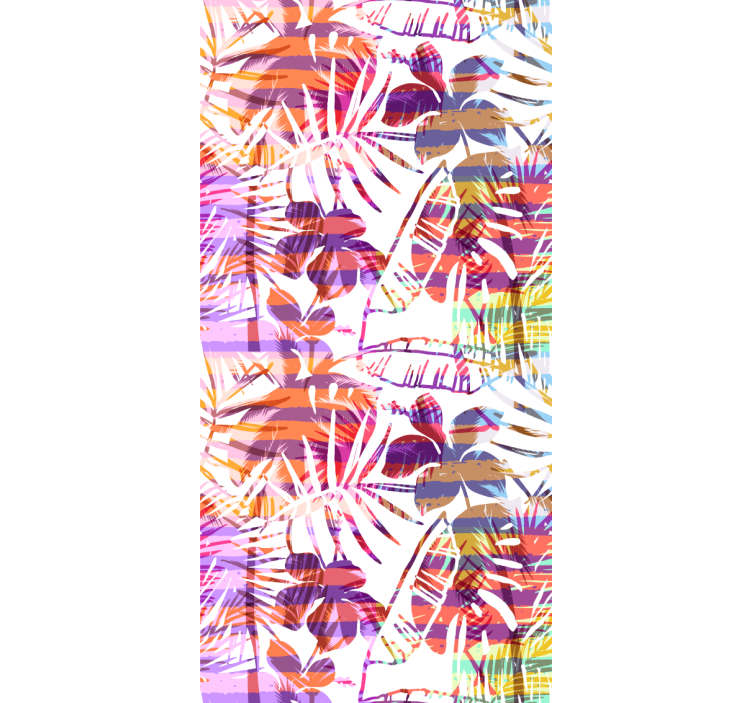 墙纸花卉生动的花卉图案 - TenStickers