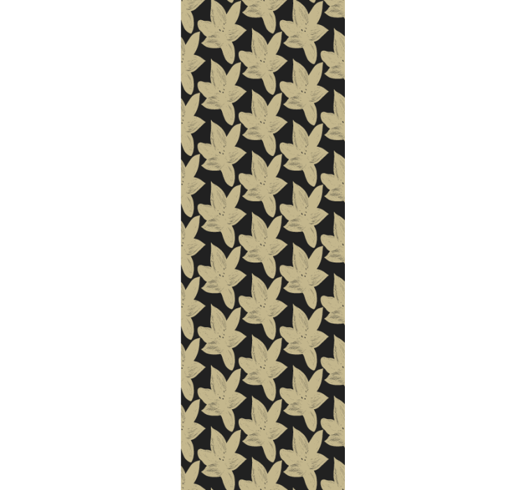 洁净墙纸优雅花卉叶子 - TenStickers