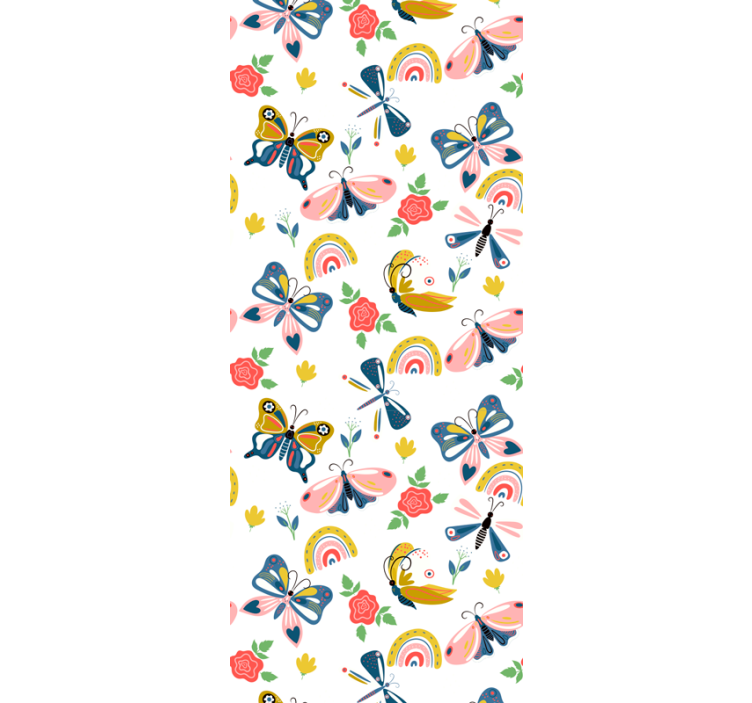 墙纸 蝴蝶壁纸 童趣自然图案 - TenStickers