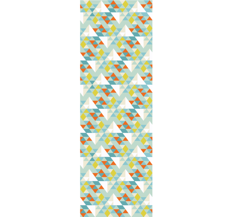 墙纸三角蓝色圆形图案 - TenStickers