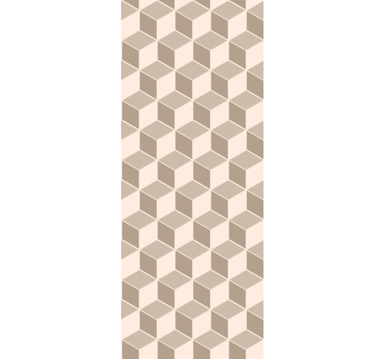 墙纸 几何 时尚立方体图案 - TenStickers