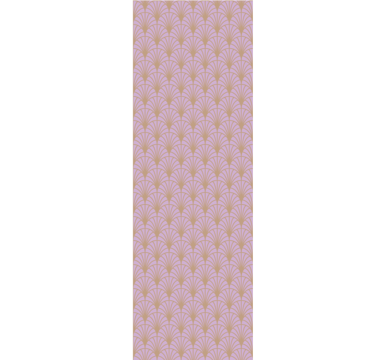 客厅墙纸带有风格化花卉元素 - TenStickers