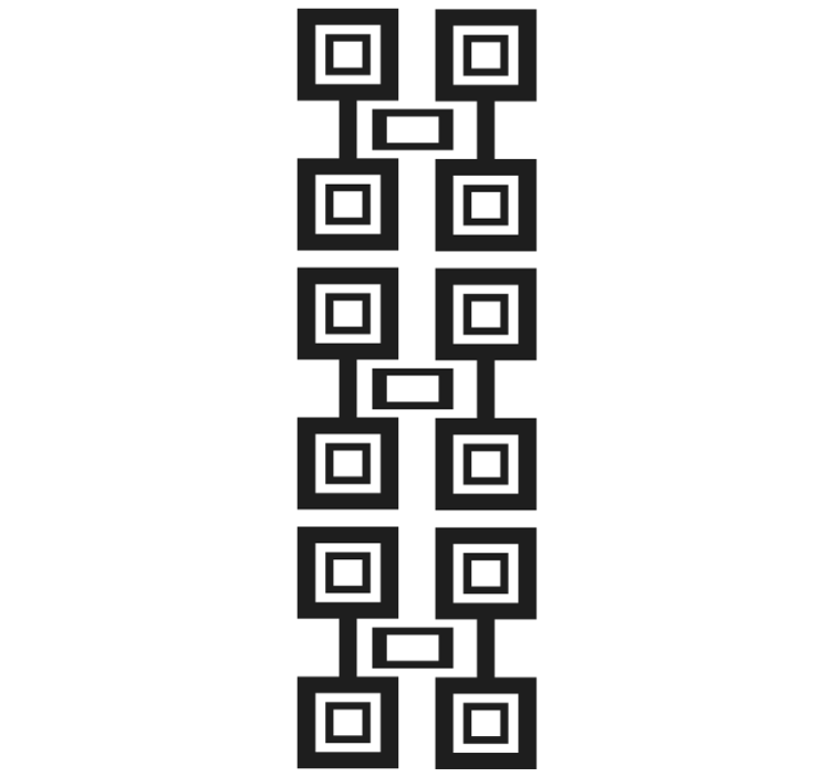 墙纸 几何 黑白方形排列 - TenStickers