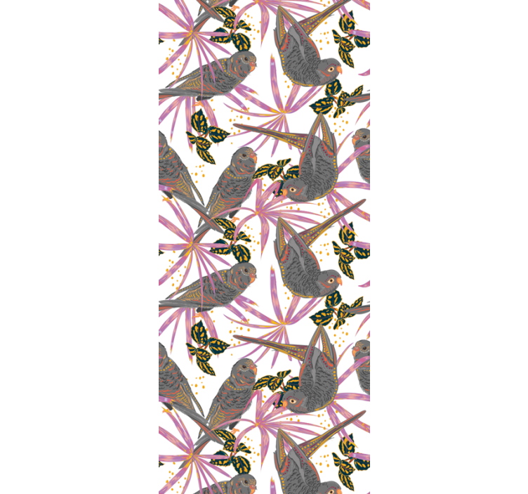 墙纸 鸟类 多彩叶子 - TenStickers