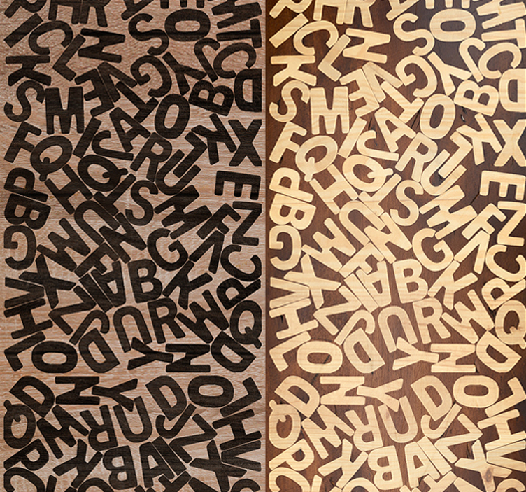 墙纸 刻字 alphabet Typography Pattern - TenStickers