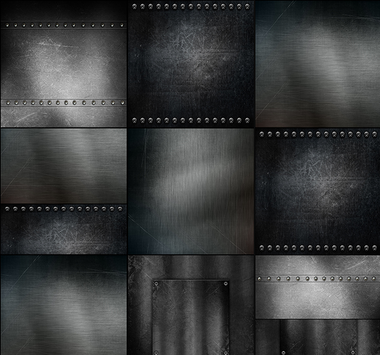 金属效果壁纸 金属面板设计 - TenStickers
