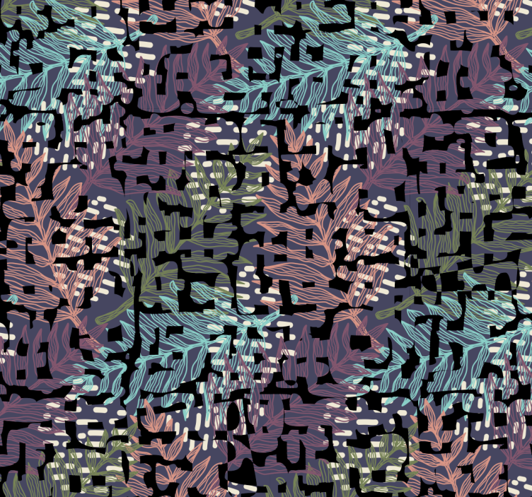 墙纸 树叶 数字树叶图案 - TenStickers