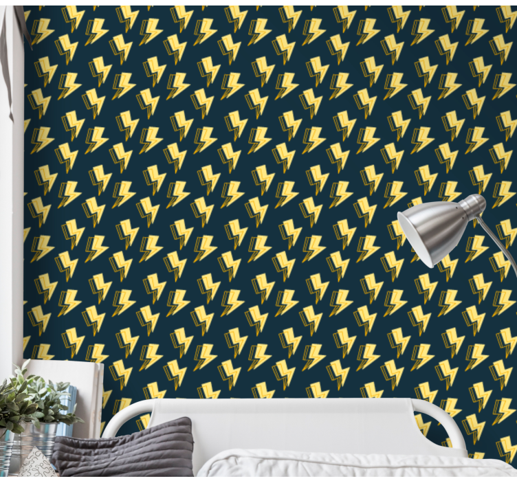 3d壁纸 几何闪电 - TenStickers