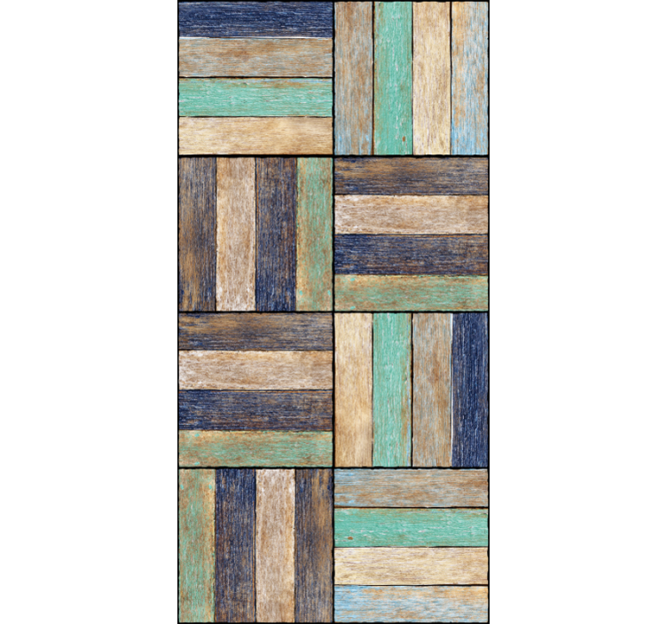 壁纸纹理带有乡村风格的木质面板 - TenStickers