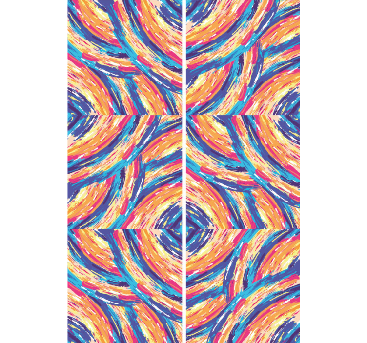 墙纸 抽象 充满活力的笔触 - TenStickers