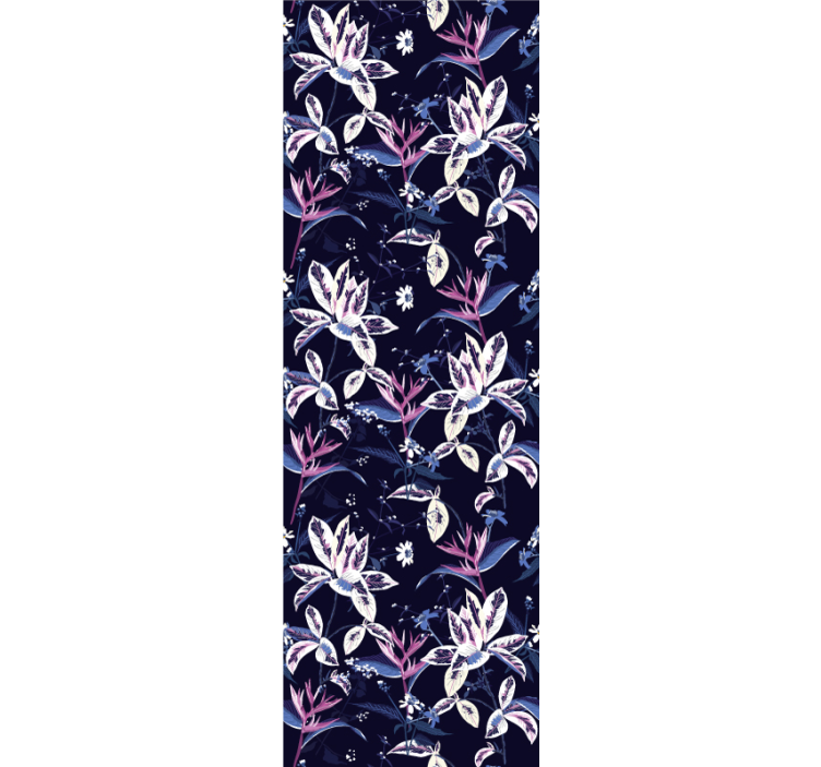 墙纸花卉夜间花园 - TenStickers