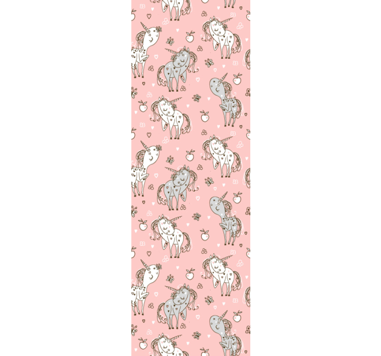 墙纸 动物壁纸 粉色独角兽图案 - TenStickers