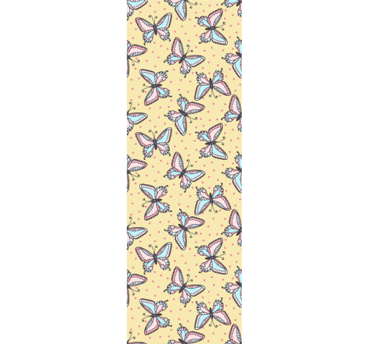 墙纸 蝴蝶壁纸 多彩黄色图案 - TenStickers