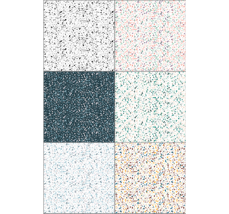 客厅墙纸几何图案效果 - TenStickers