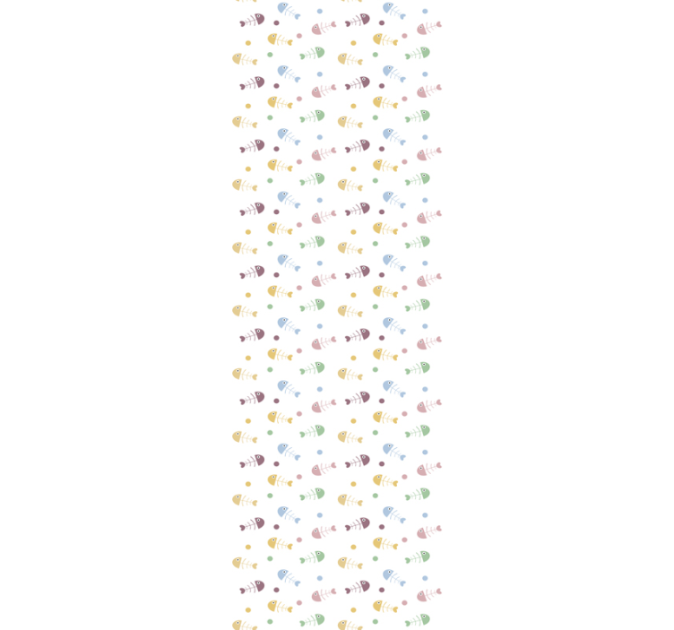 墙纸 鱼 色彩丰富的简约图案 - TenStickers