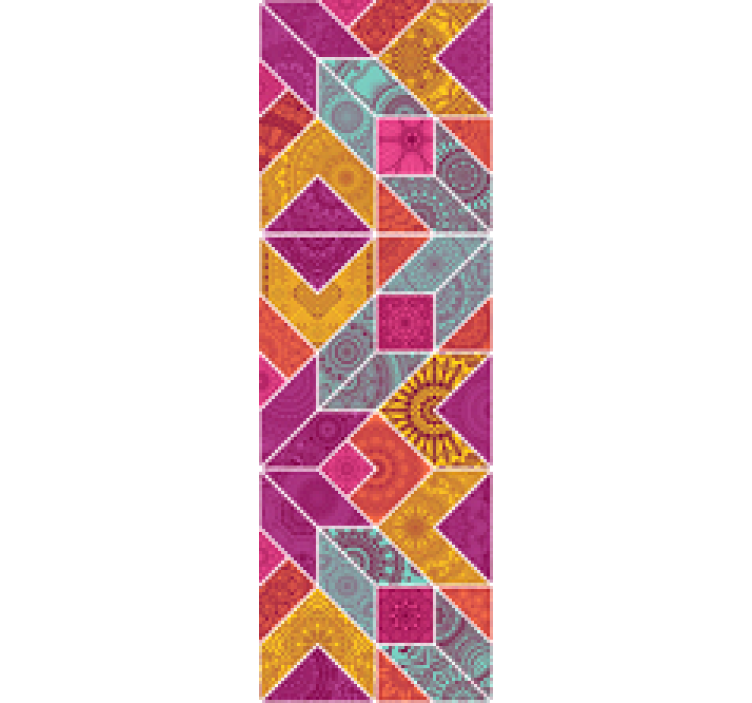 墙纸 主卧 彩色几何图案 - TenStickers