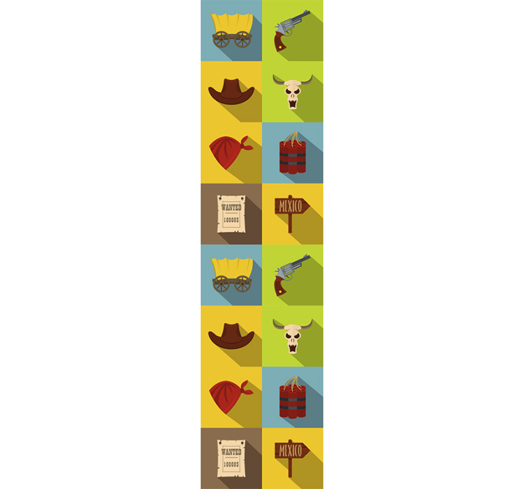 墙纸 定制墙纸 西部主题元素 - TenStickers