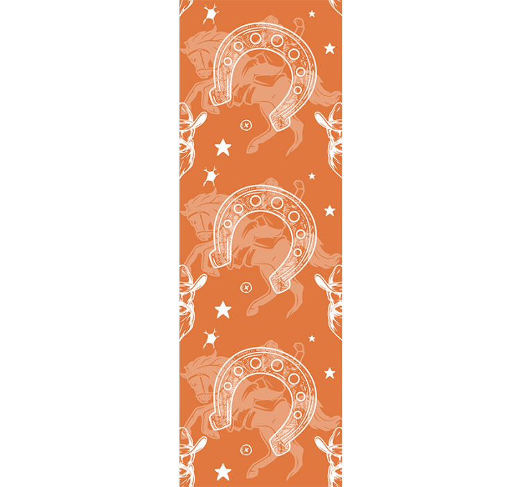 墙纸 马匹 牛仔与星星图案 - TenStickers