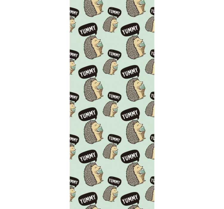 墙纸 动物壁纸 可爱刺猬图案 - TenStickers