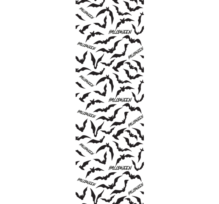 墙纸 万圣节 蝙蝠与文字 - TenStickers