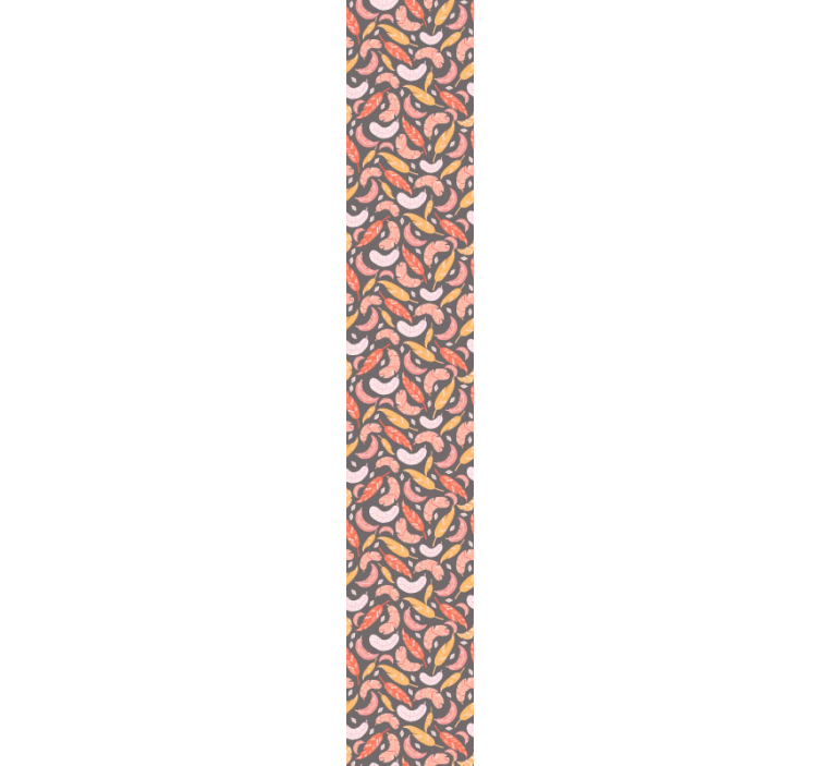 墙纸 树叶 彩色羽毛图案 - TenStickers